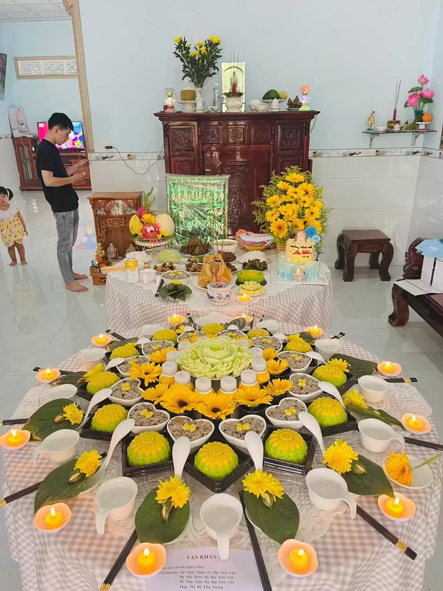 mâm cúng đầy tháng cho bé trai ( Gói 4 )