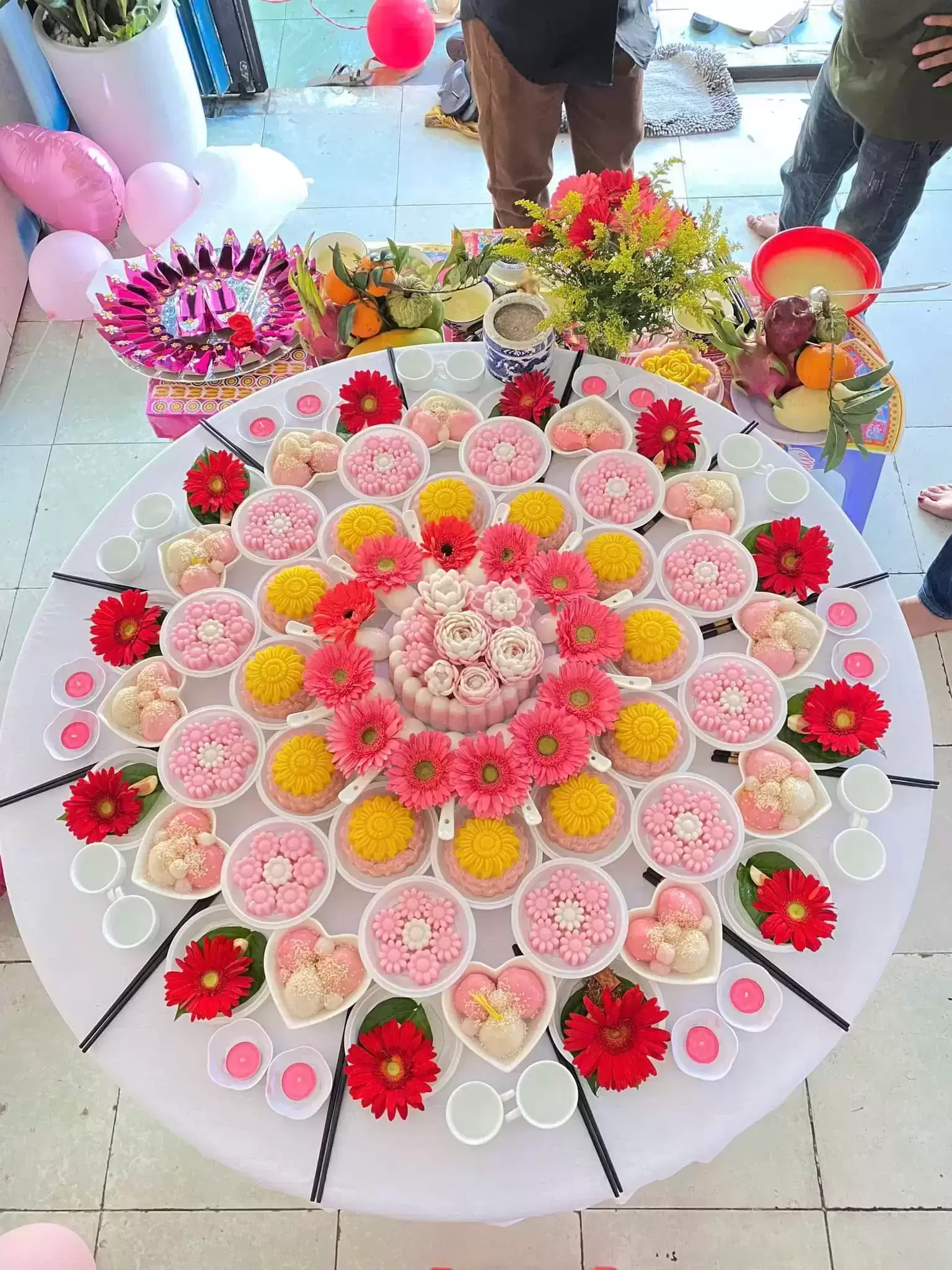 Mâm cúng đầy tháng bé gái ( Gói Chay )