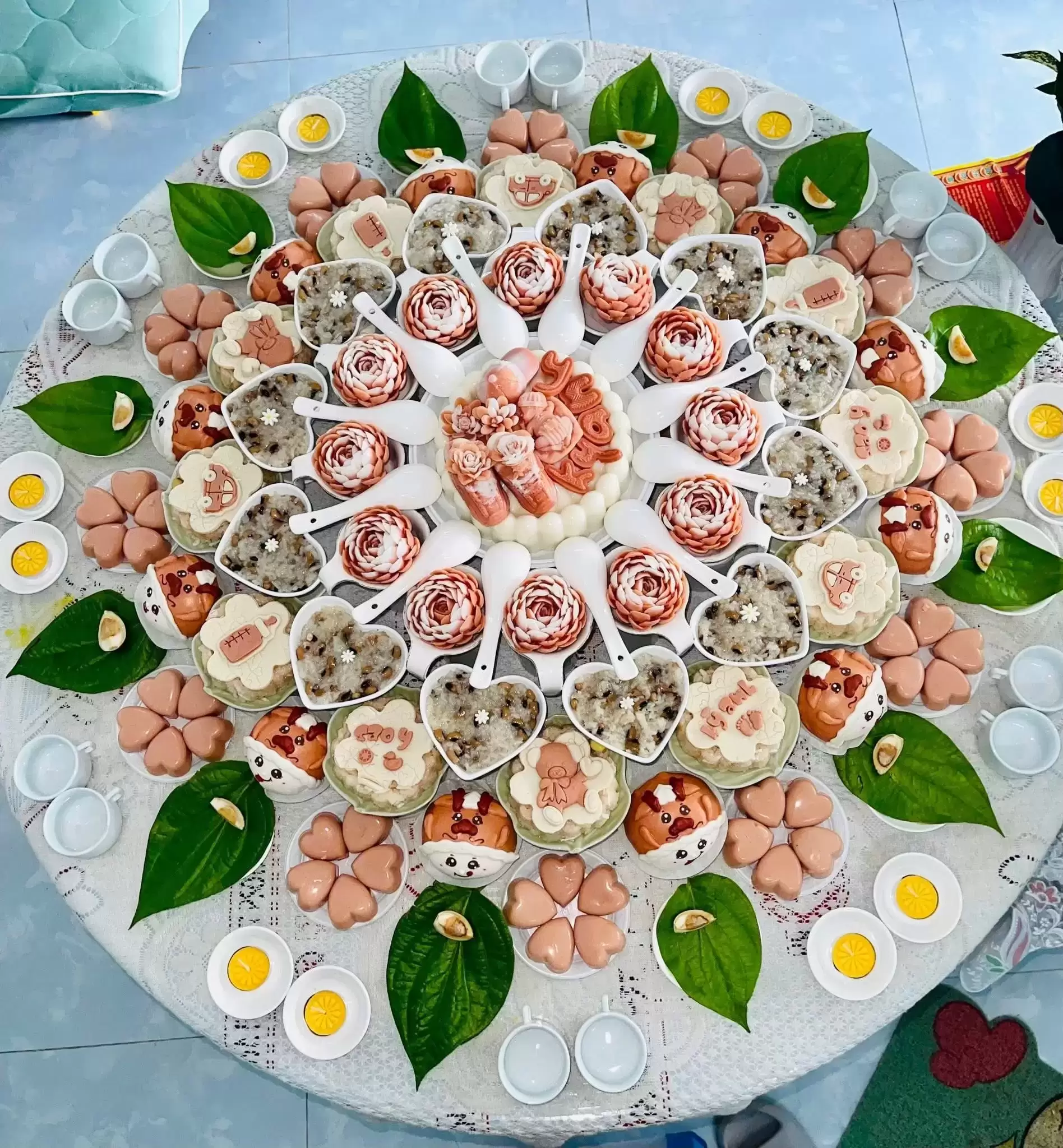 Mâm cúng thôi nôi cho bé gái ( Gói Chay )