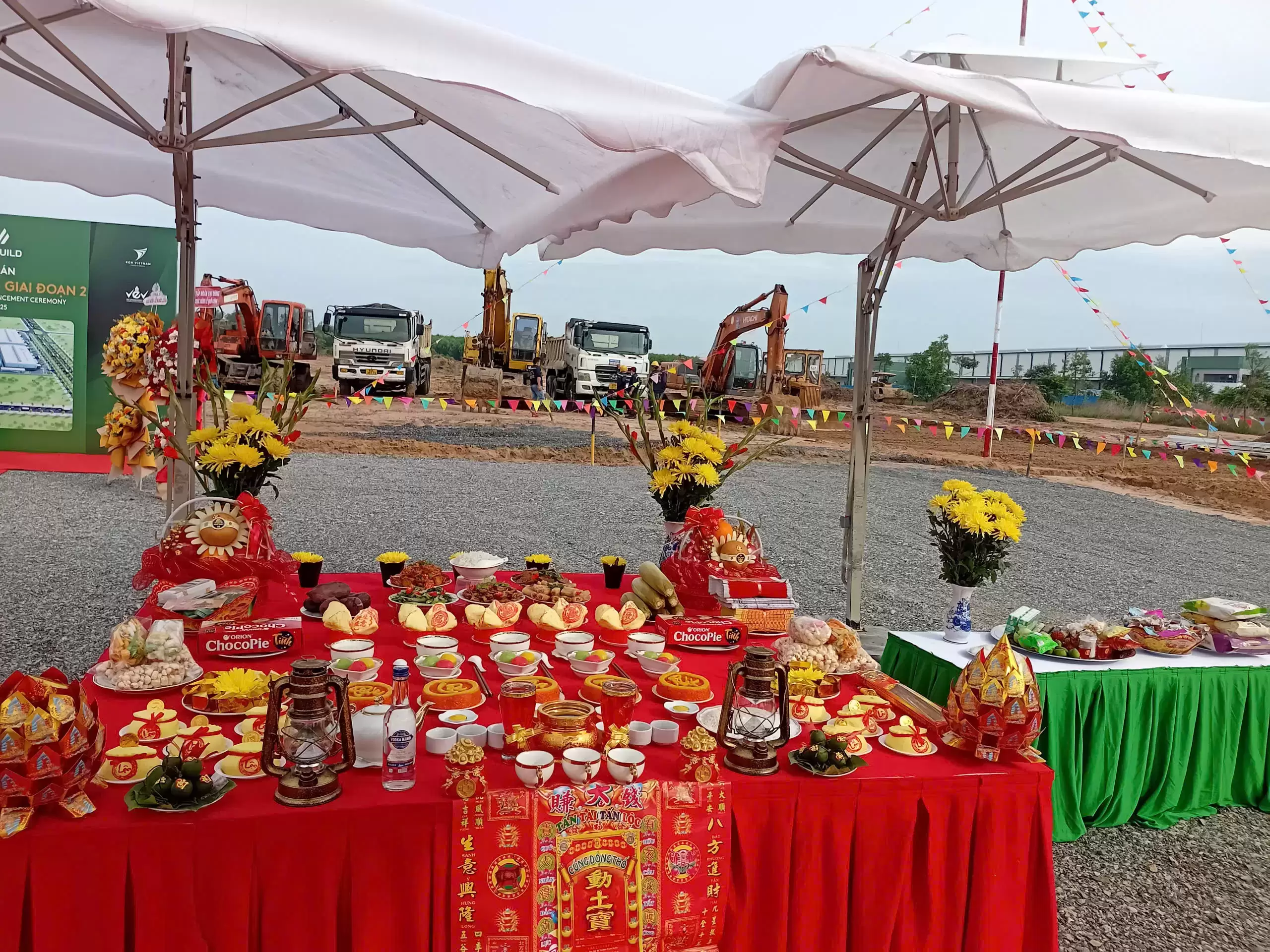 Mâm Cúng Động Thổ ( Gói Chay )