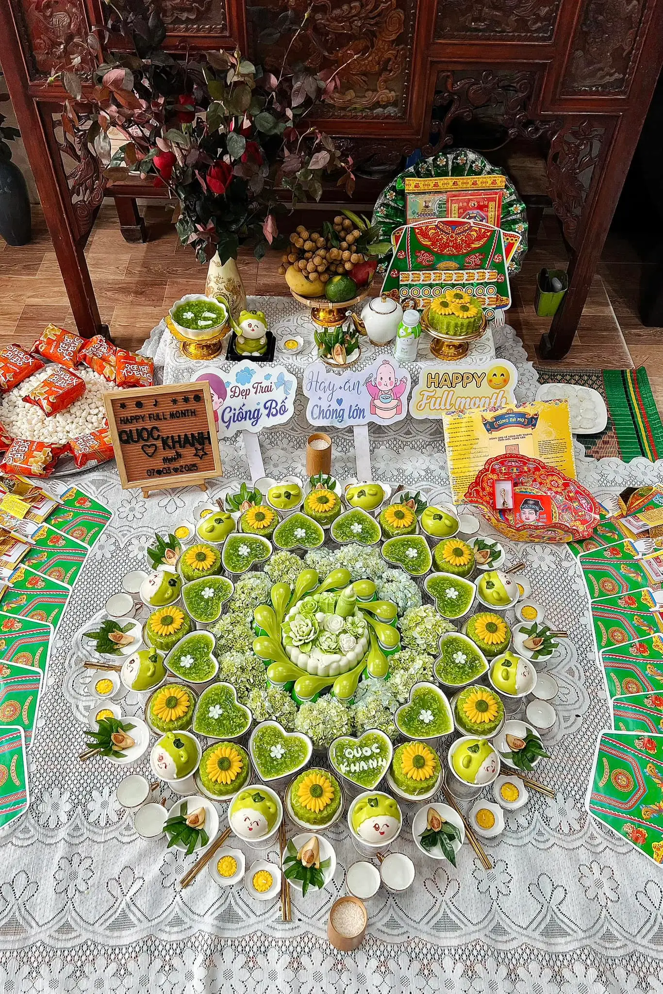 Đặt Mâm Cúng Đầy Tháng Bé Trai