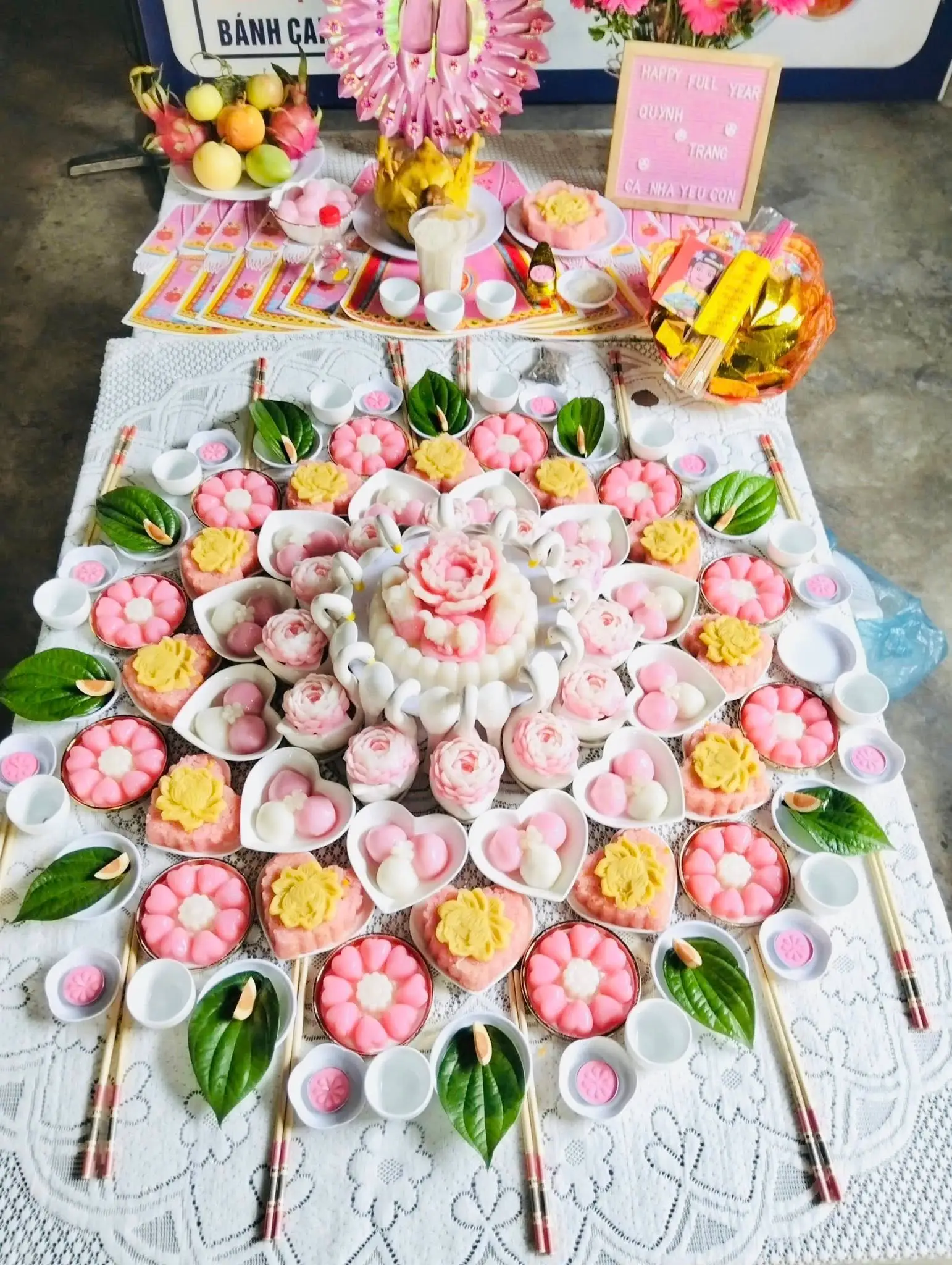 Dịch Vụ Làm Làm Mâm Cúng Đầy Tháng Bé Gái