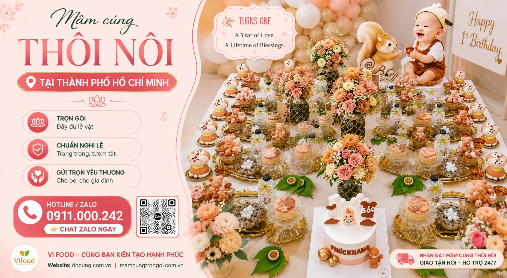 Mâm Cúng Thôi Nôi Trọn Gói Uy Tín, Giao Tận Nơi Tại Thành Phố Hồ Chí Minh