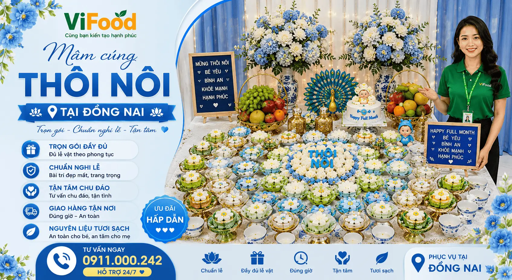 Mâm Cúng Thôi Nôi Chất Lượng, Phục Vụ Tận Tâm Tại Đồng Nai