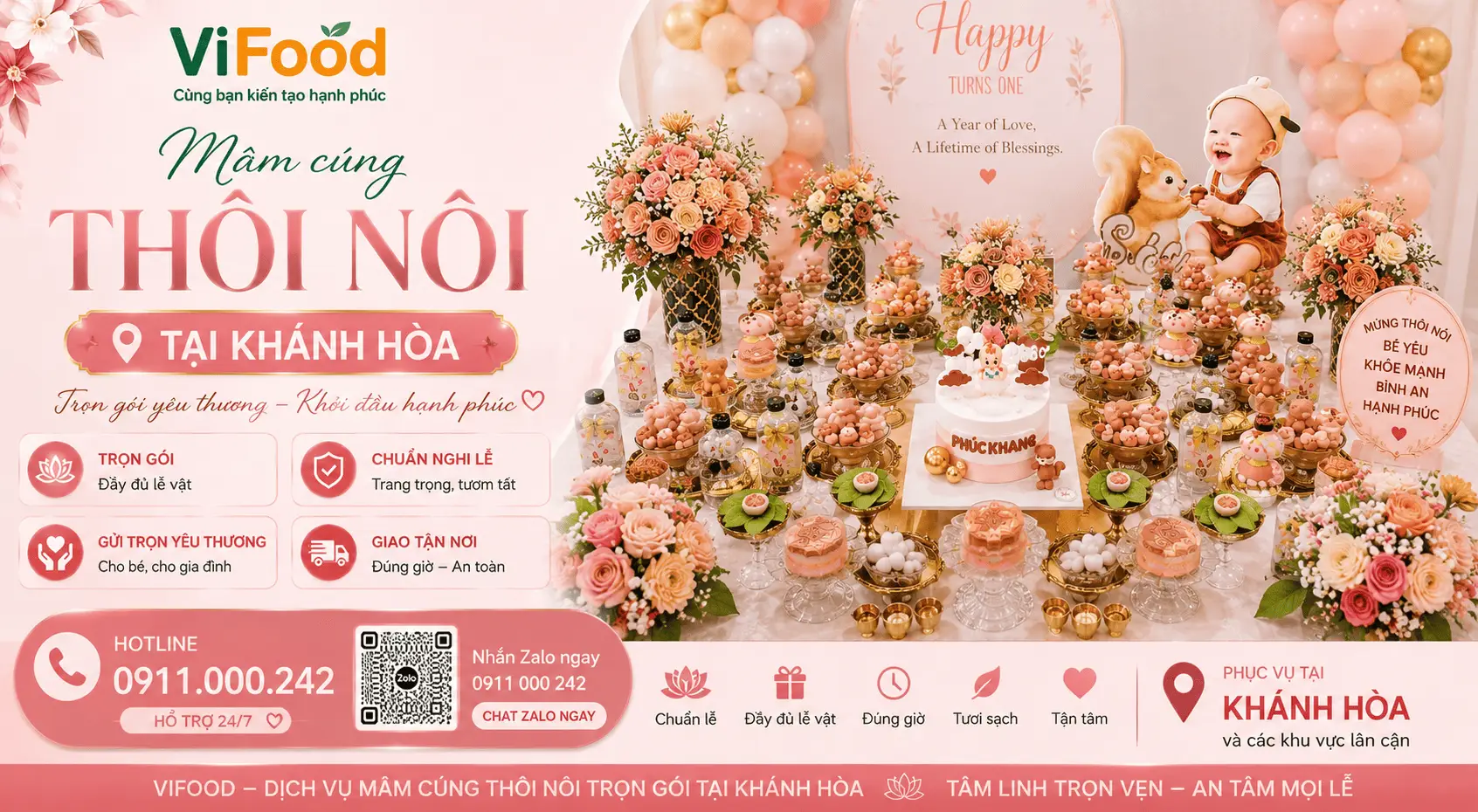 Mâm Cúng Thôi Nôi Tiết Kiệm, Đầy Đủ Lễ Nghi Tại Khánh Hòa